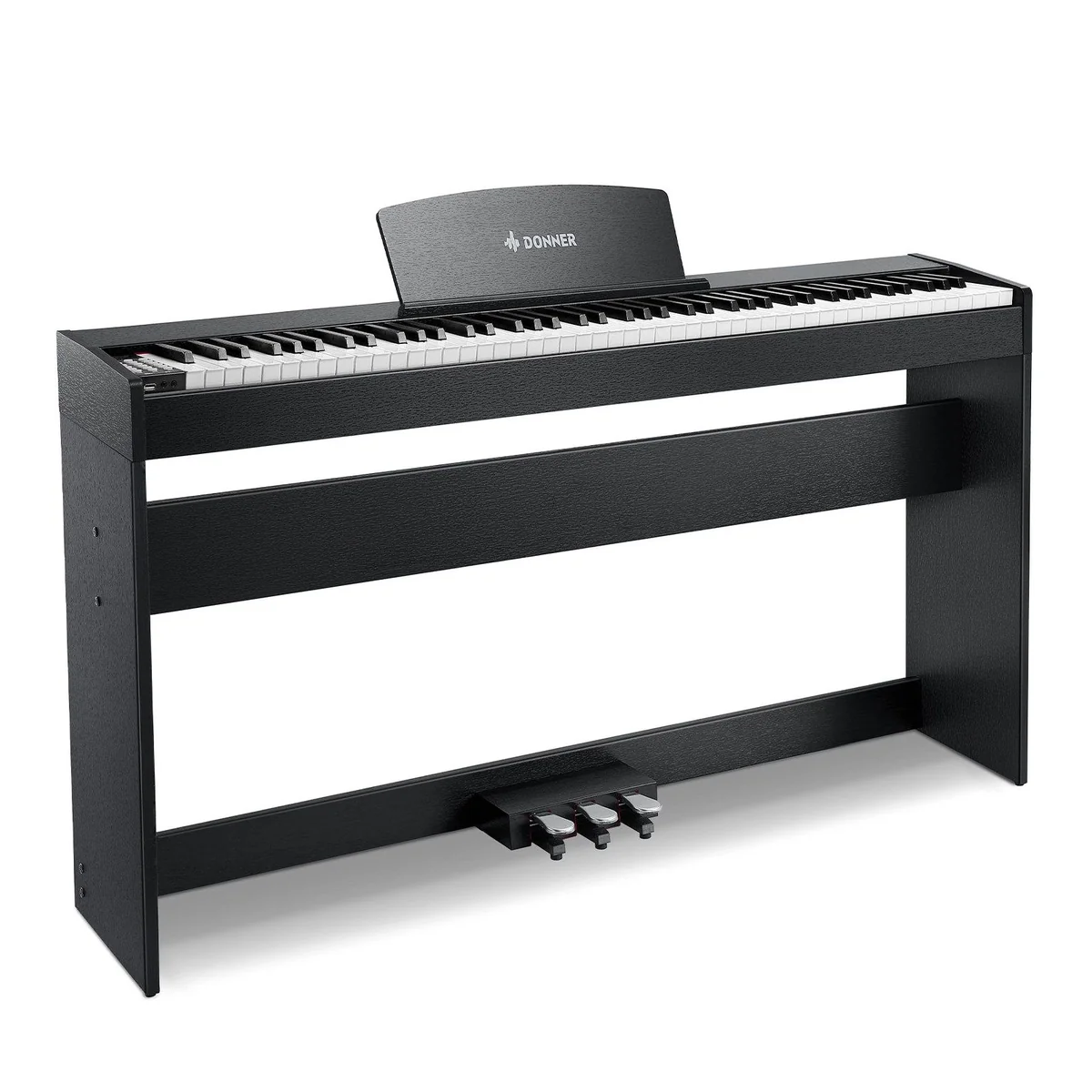 Donner DDP-50 Lite Digitalpiano, 88 gewichtete Tasten, Bluetooth, vielseitige Funktionen