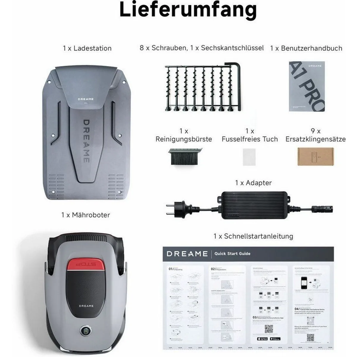 Dreame Mower A1 Pro, präzise Navigation, effiziente U-förmige Mähstrategie, duales Kartenmanagement 3