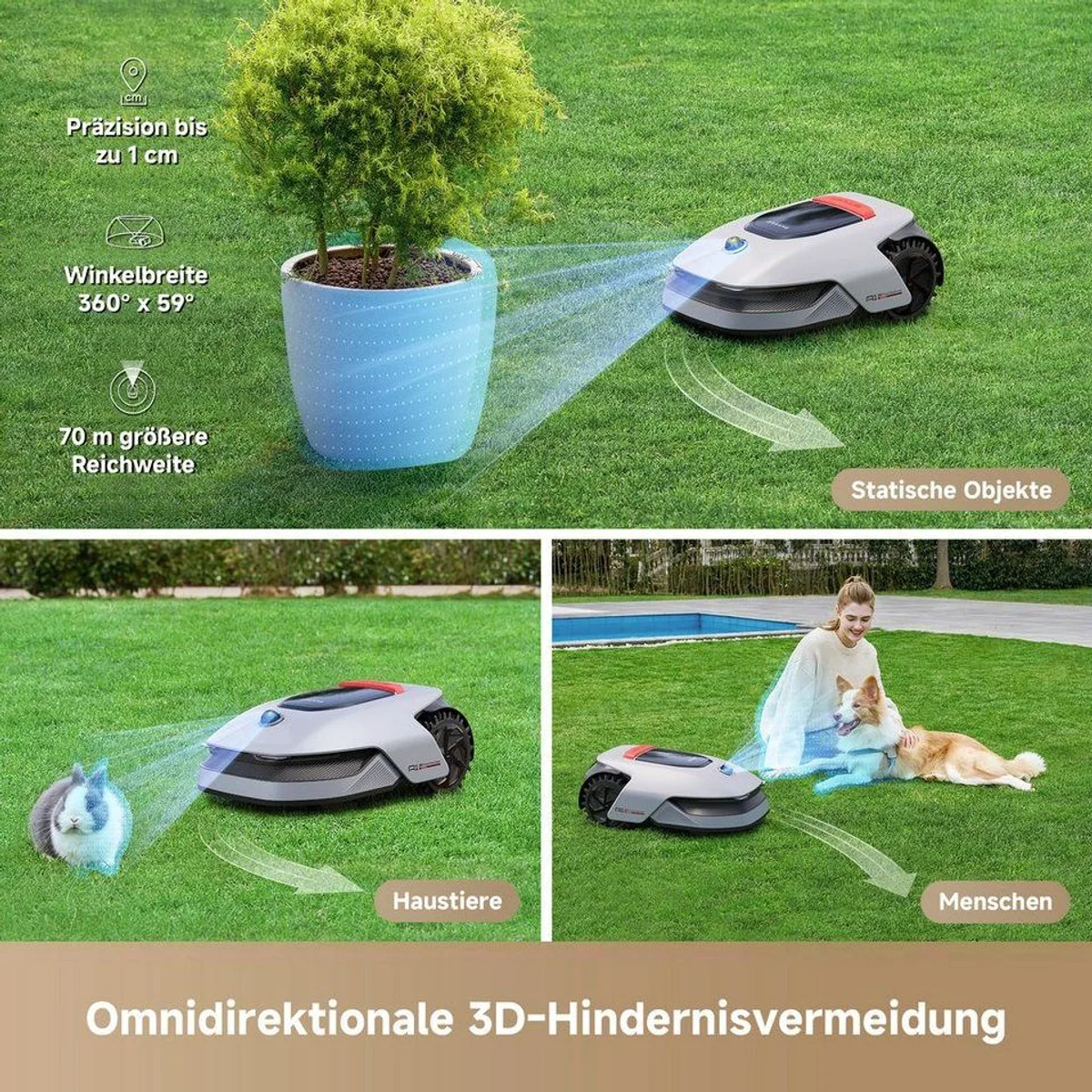 Dreame Mower A1 Pro, präzise Navigation, effiziente U-förmige Mähstrategie, duales Kartenmanagement 4