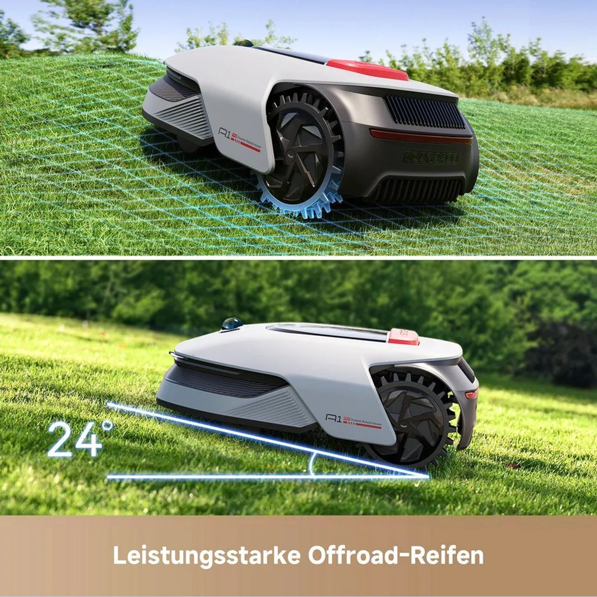 Dreame Mower A1 Pro, präzise Navigation, effiziente U-förmige Mähstrategie, duales Kartenmanagement 5