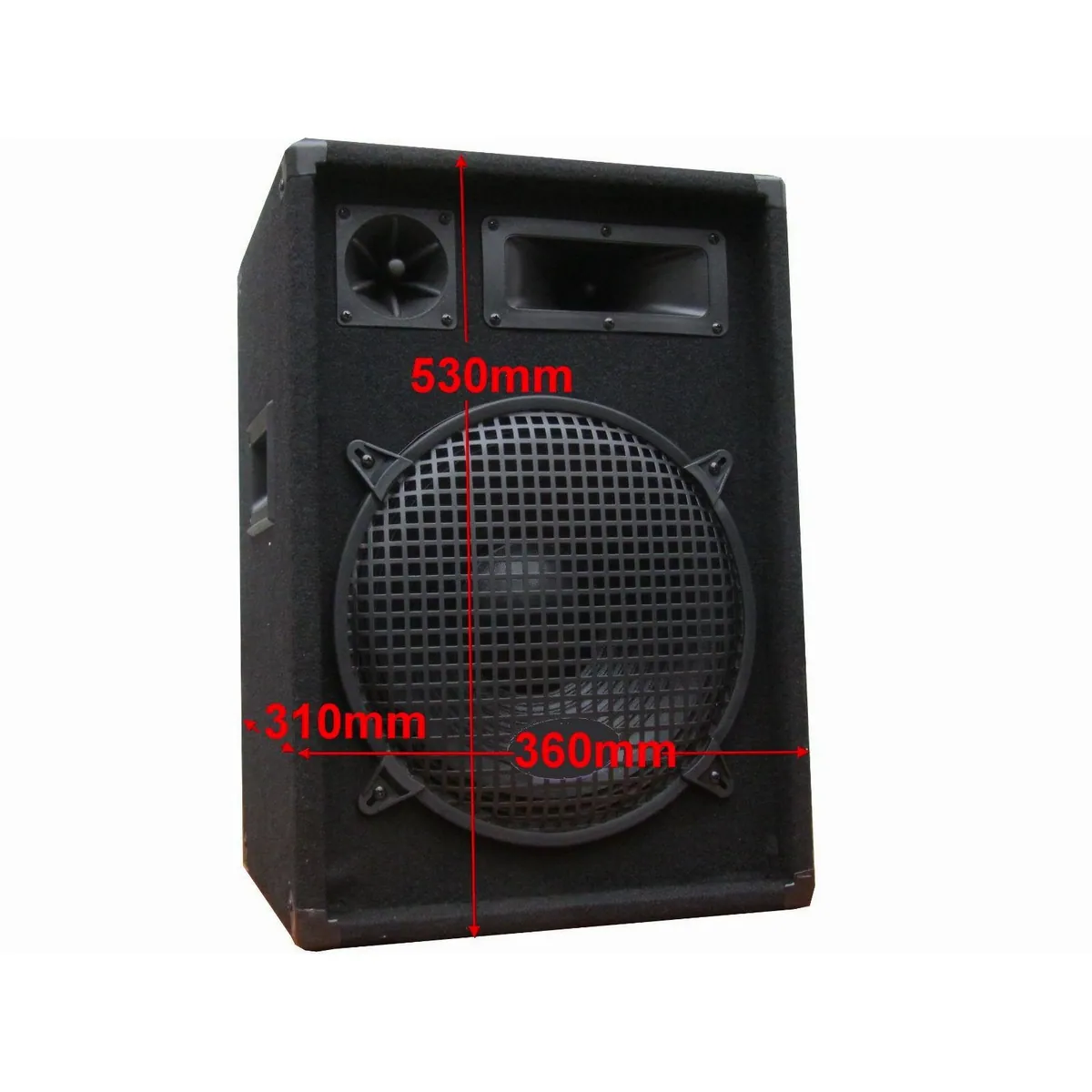 DSX Powermixer Musik Anlage, 2900 W Gesamtleistung, 8-Kanal Mischpult, 3-Wege Lautsprecher 3