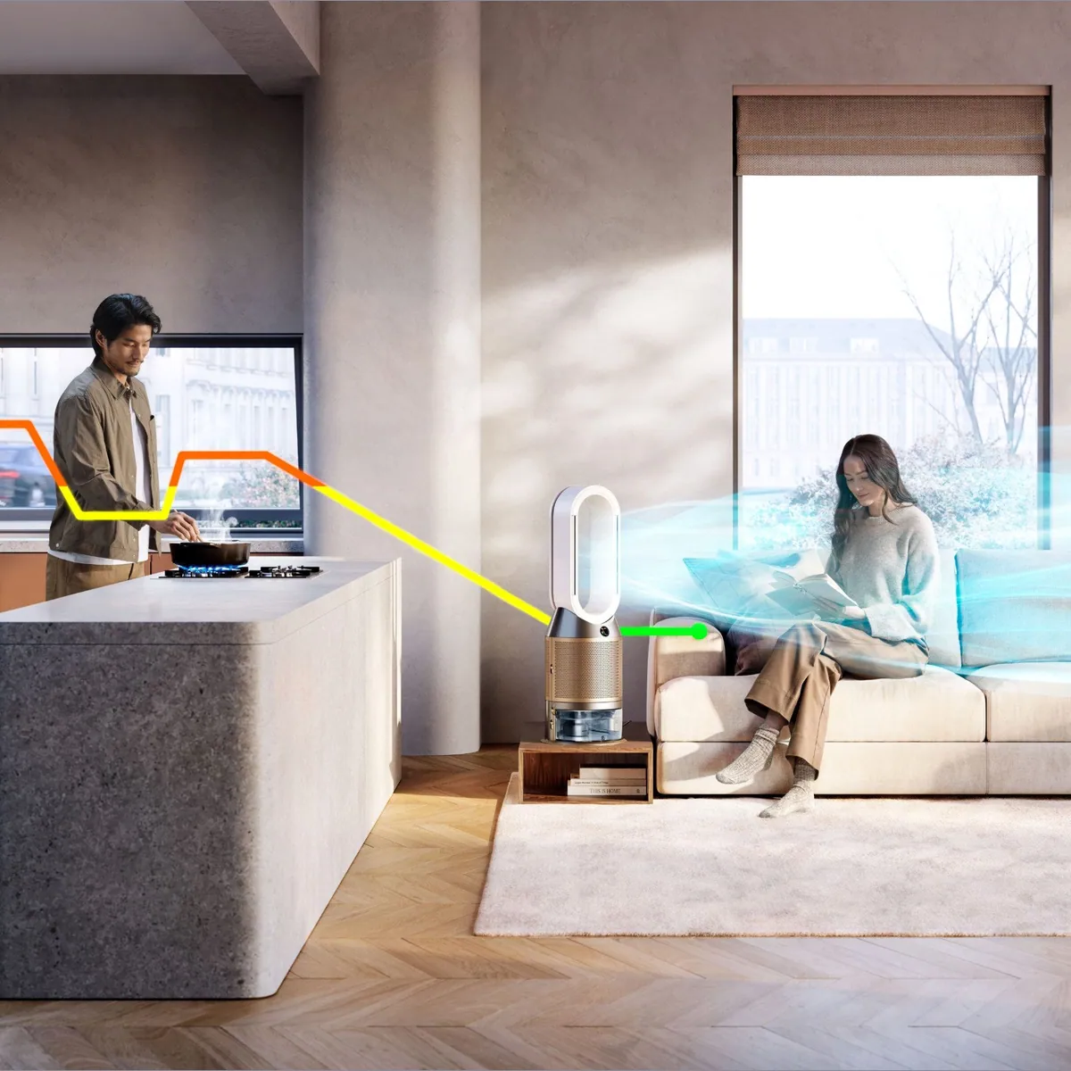 DYSON Purifier Humidify+Cool PH2 De-Nox, HEPA-13 Standard, NO₂-Filtration, Smart-Home-fähig 3
