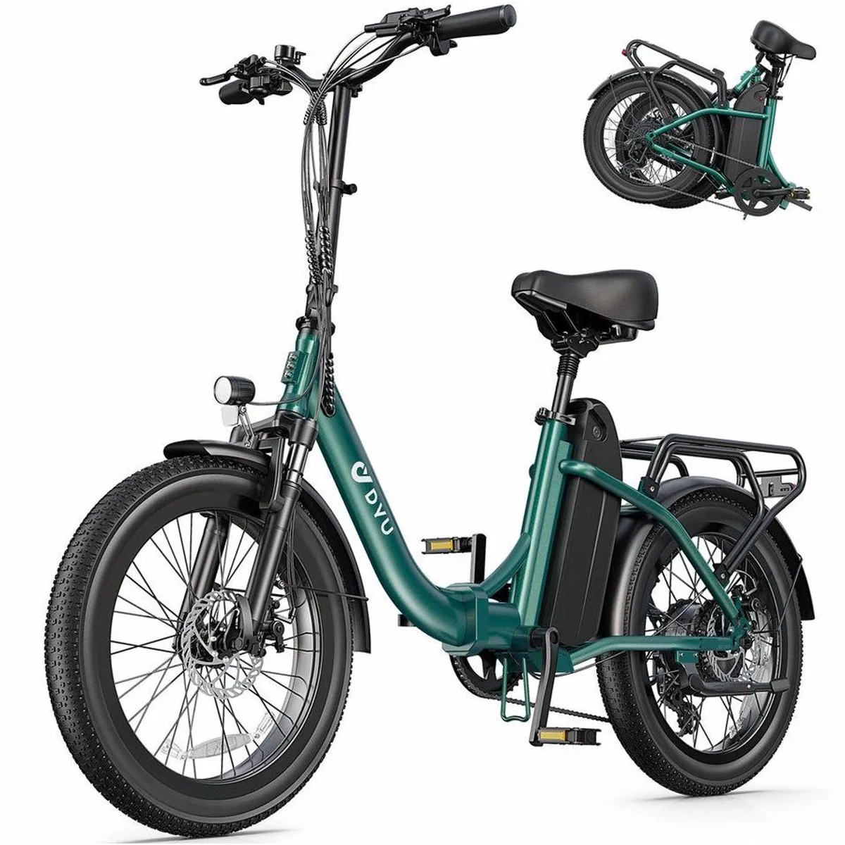 DYU C9 E-Bike Klapprad, 250 W Motor, bis zu 150 km Reichweite, Shimano 7-Gang