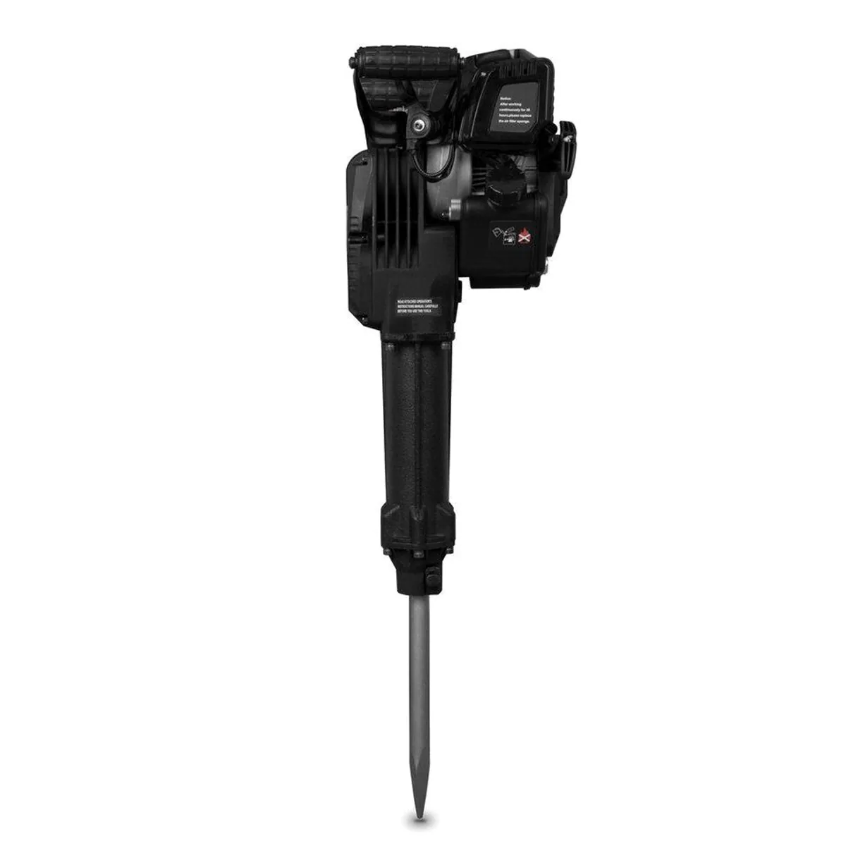 EBERTH GB1-1800 Abbruchhammer, leistungsstarker 2-Takt Motor, 700-1500 Schläge/Min, inkl. Spitz- und Flachmeißel 2