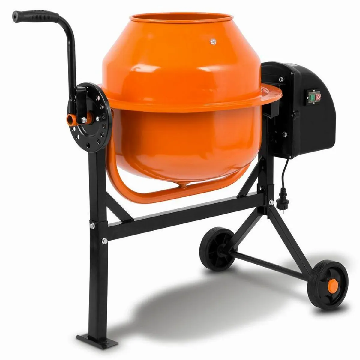 EBERTH Betonmischer 65L, 220W Motor, Stahlgestell, verstellbare Trommel