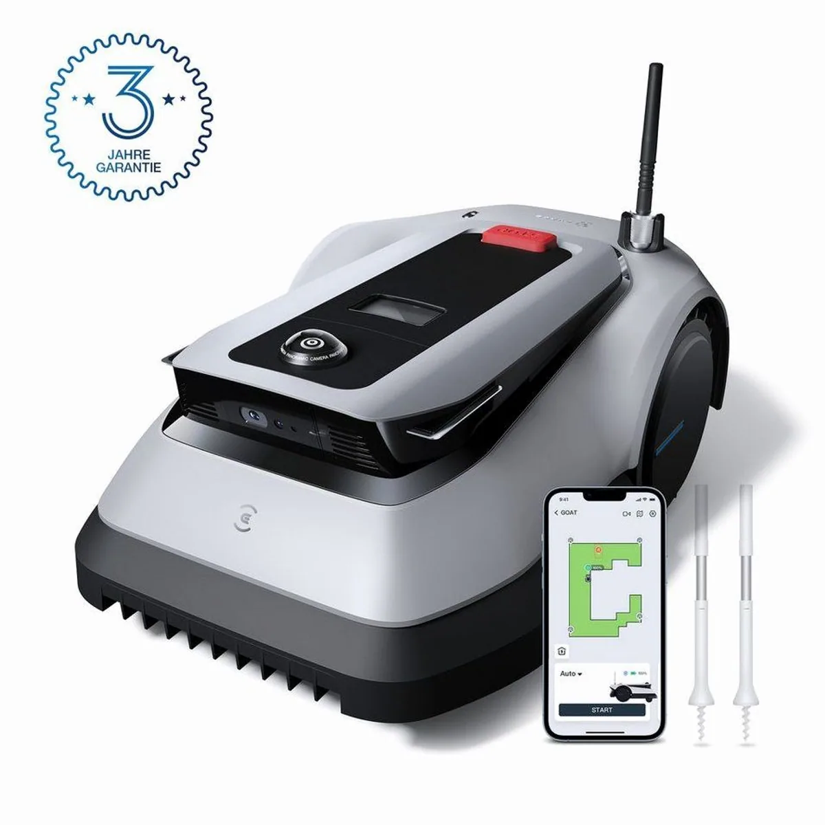 ECOVACS Rasenmähroboter GOAT G1-800, intelligente Hindernisvermeidung, App-Steuerung, bis 800 m²
