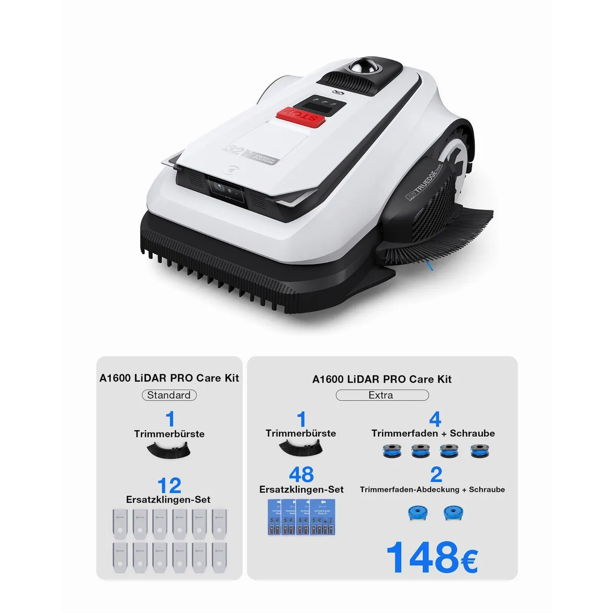 ECOVACS GOAT A1600 LiDAR PRO Care Kit, präzise Mähsteuerung, umfangreiche Ersatzteile 3