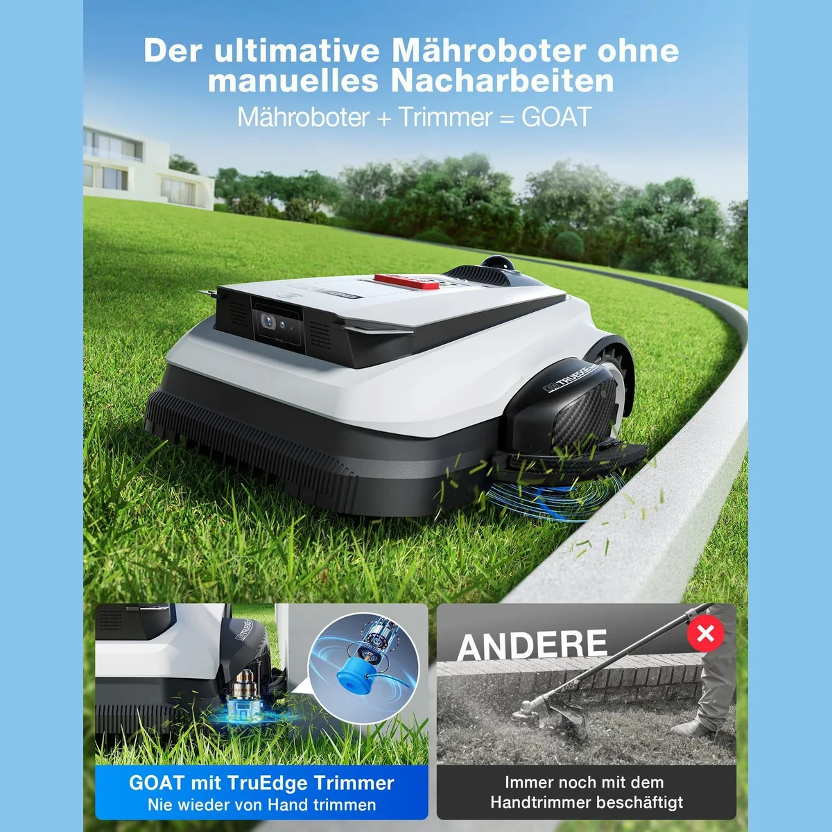 ECOVACS GOAT A1600 LiDAR PRO Care Kit, präzise Mähsteuerung, umfangreiche Ersatzteile 4