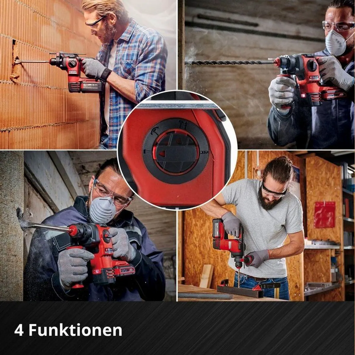 Einhell Akku-Bohrhammer HEROCCO 18/20, leistungsstarker Brushless Motor, SDS+ Werkzeugaufnahme 4