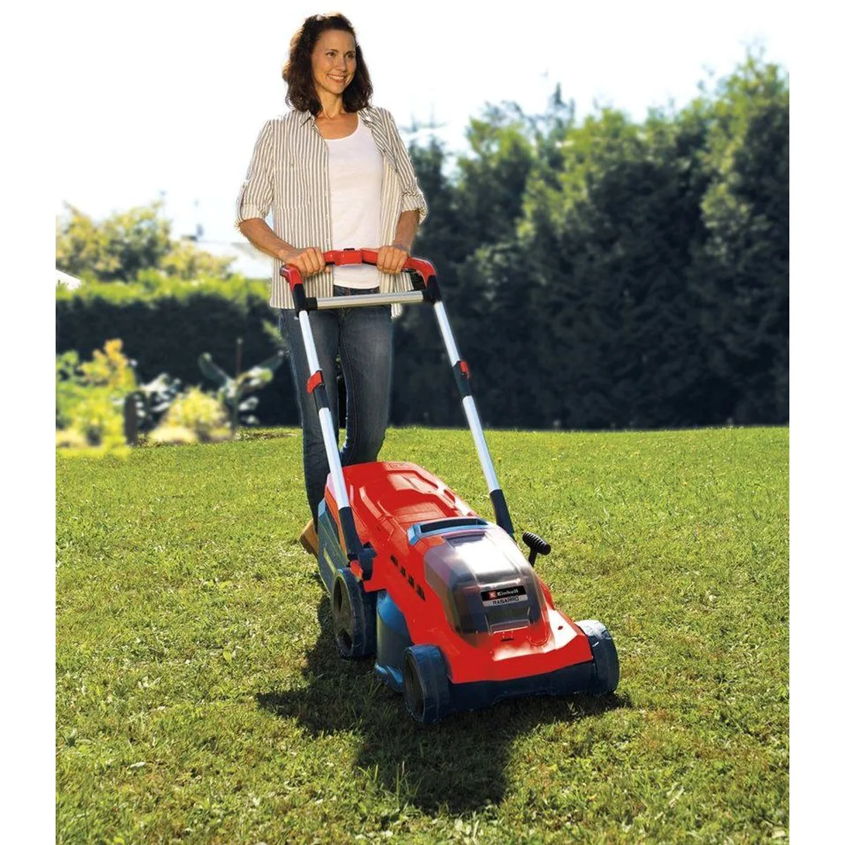 Einhell Rasarro 36/38 Akkurasenmäher, 2x4 Ah Akkus, 38 cm Schnittbreite 3