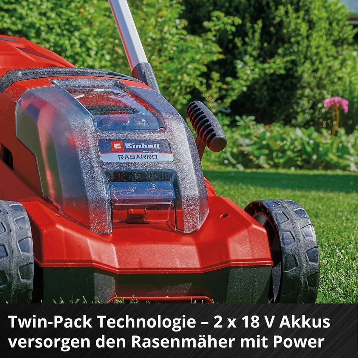 Einhell Rasarro 36/38 Akkurasenmäher, 2x4 Ah Akkus, 38 cm Schnittbreite 4