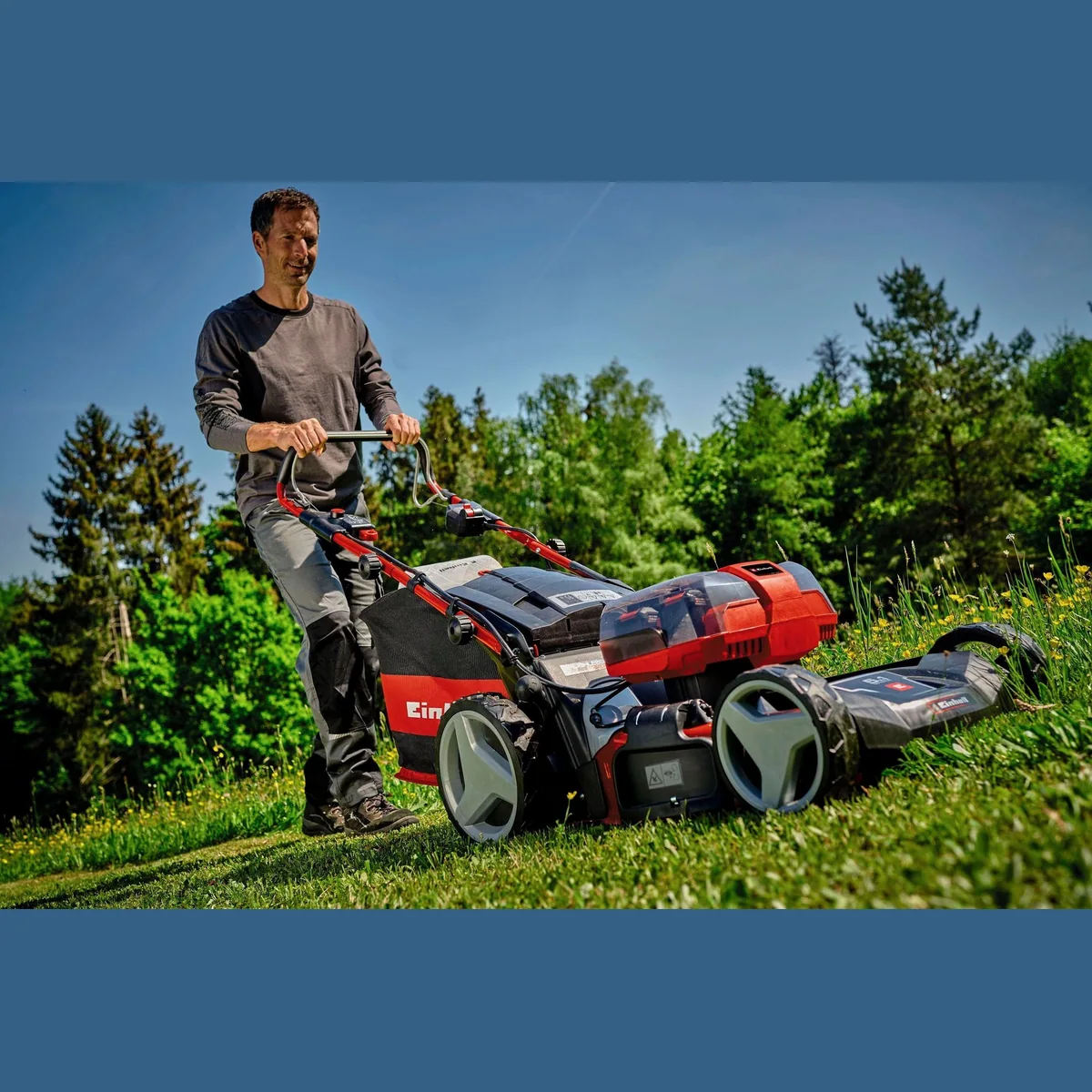 Einhell Akkurasenmäher GP-CM 36/47 S HW Li, 47 cm Schnittbreite, 4 Akkus inklusive 2