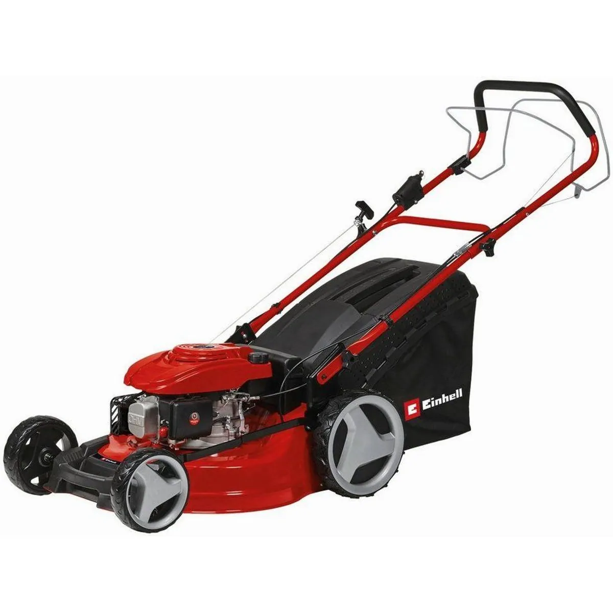 Einhell GC-PM 51/3 S HW-E Benzinrasenmäher, kraftvoller Motor, Elektro-Start-Funktion