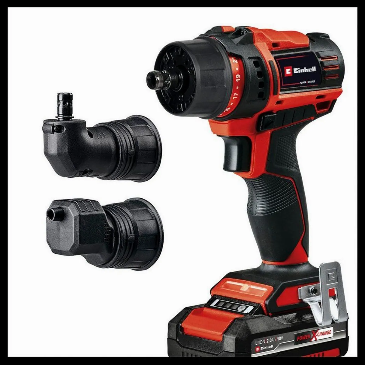 Einhell TE-CD 18/45 3X-Li Akku-Bohrschrauber, 2-Gang-Getriebe, LED-Beleuchtung — inkl. Akku und Zubehör 3
