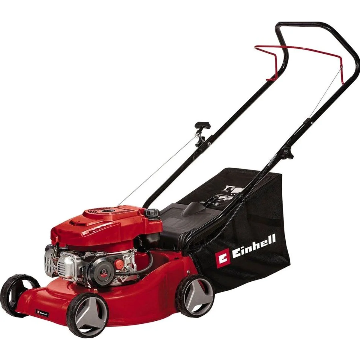Einhell GC-PM 40/2 Benzinrasenmäher, hohe Leistung, flexible Schnitthöhenverstellung, klappbarer Führungsholm