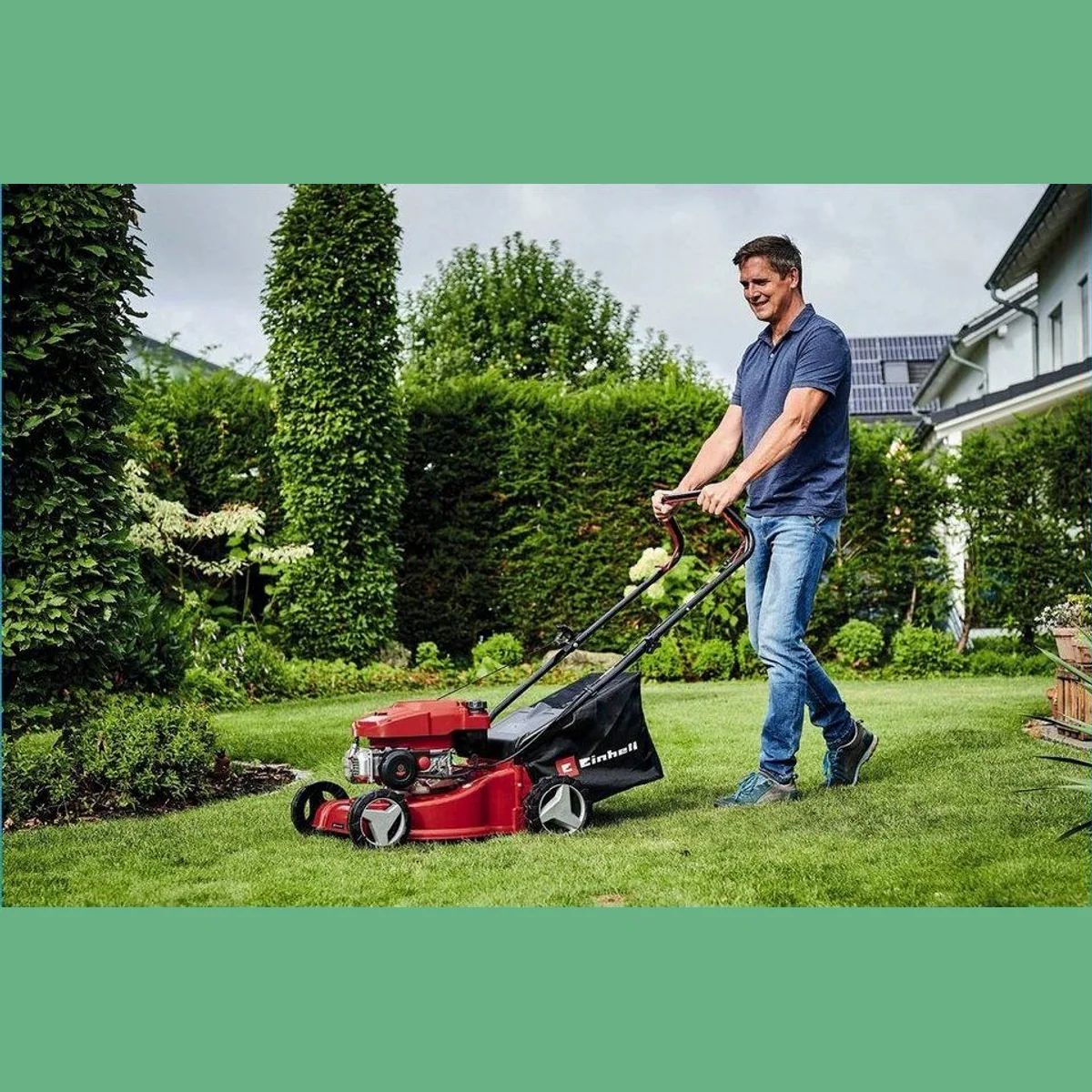 Einhell GC-PM 40/2 Benzinrasenmäher, hohe Leistung, flexible Schnitthöhenverstellung, klappbarer Führungsholm 2