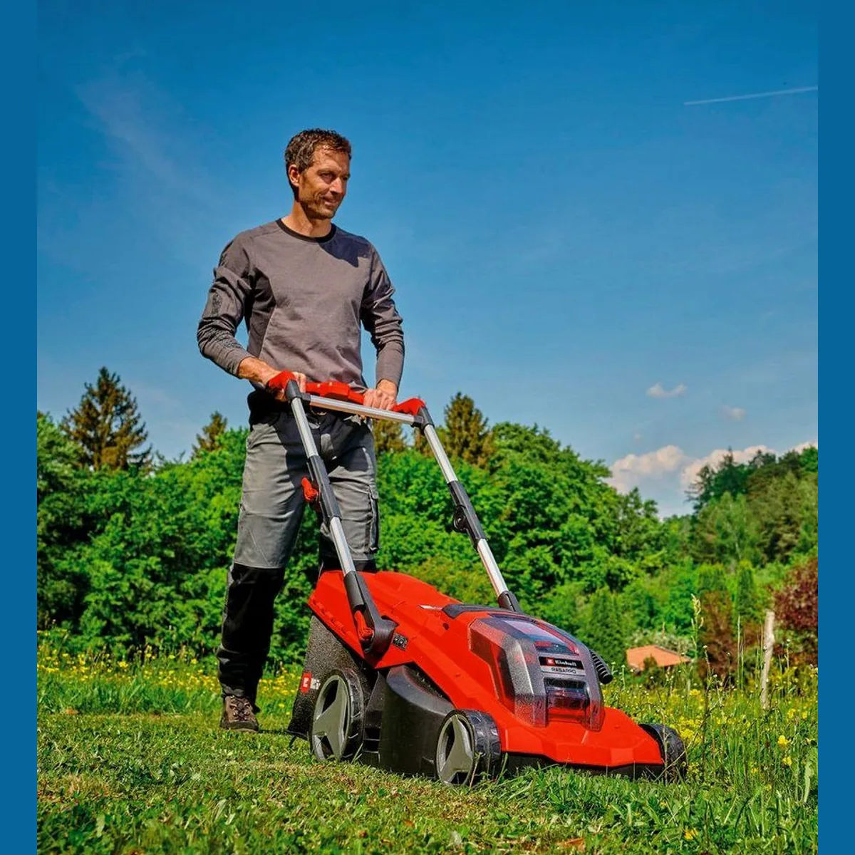 Einhell RASARRO 36/40 Akku-Rasenmäher, 40 cm Schnittbreite, 2x 18V/4,0Ah Akkus 2
