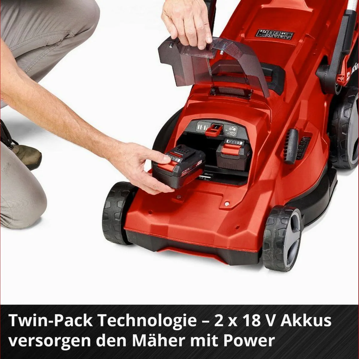 Einhell RASARRO 36/40 Akku-Rasenmäher, 40 cm Schnittbreite, 2x 18V/4,0Ah Akkus 5