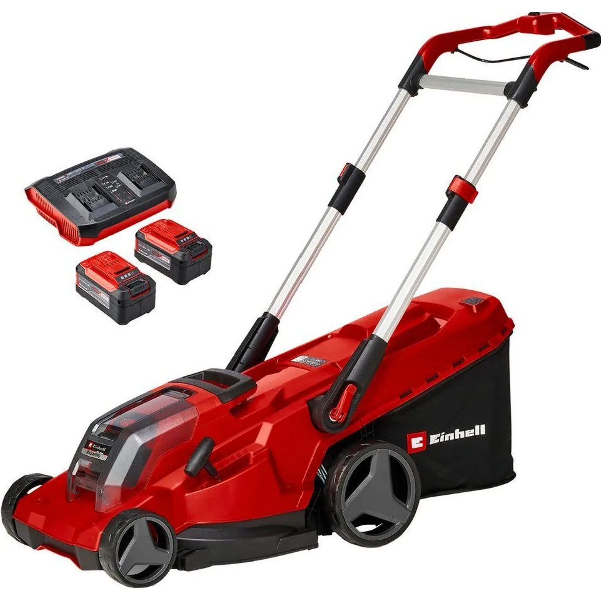 Einhell RASARRO 36/42 Akku-Rasenmäher, 42 cm Schnittbreite, 2x5,2 Ah Akkus