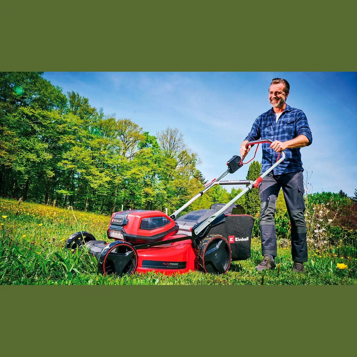 Einhell GP-CM 36/52 S Li BL Akkurasenmäher, 52 cm Schnittbreite, 4 x 5,2 Ah Akkus 2