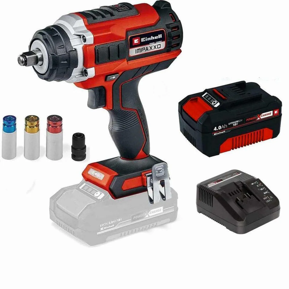Einhell IMPAXXO 18/450 Akku-Schlagschrauber, 450 Nm Drehmoment, 3-Gang-Getriebe, bürstenloser Motor