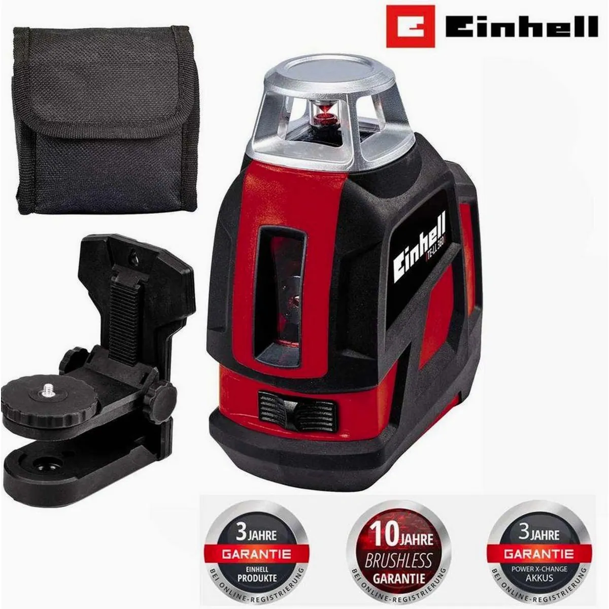 Einhell Kreuzlinienlaser TE-LL 360 G, selbstnivellierend, 360° Arbeitsbereich, präzise grüne Laserlinien 2