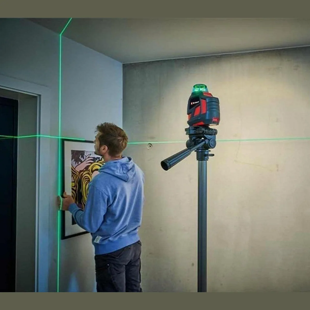 Einhell Kreuzlinienlaser TE-LL 360 G, selbstnivellierend, 360° Arbeitsbereich, präzise grüne Laserlinien 4