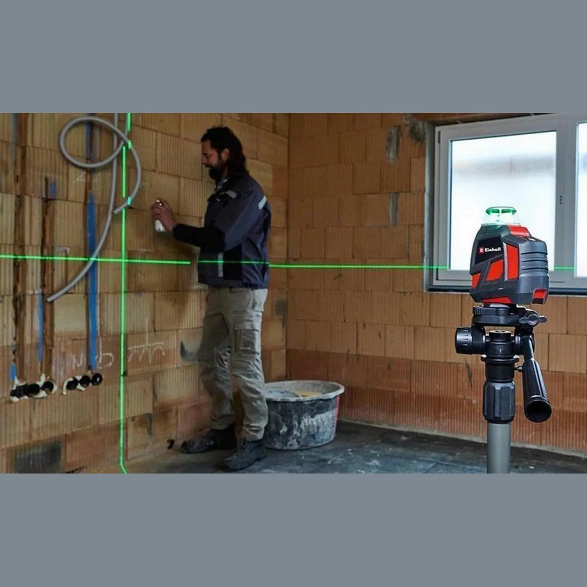 Einhell Kreuzlinienlaser TE-LL 360 G, selbstnivellierend, 360° Arbeitsbereich, präzise grüne Laserlinien 5