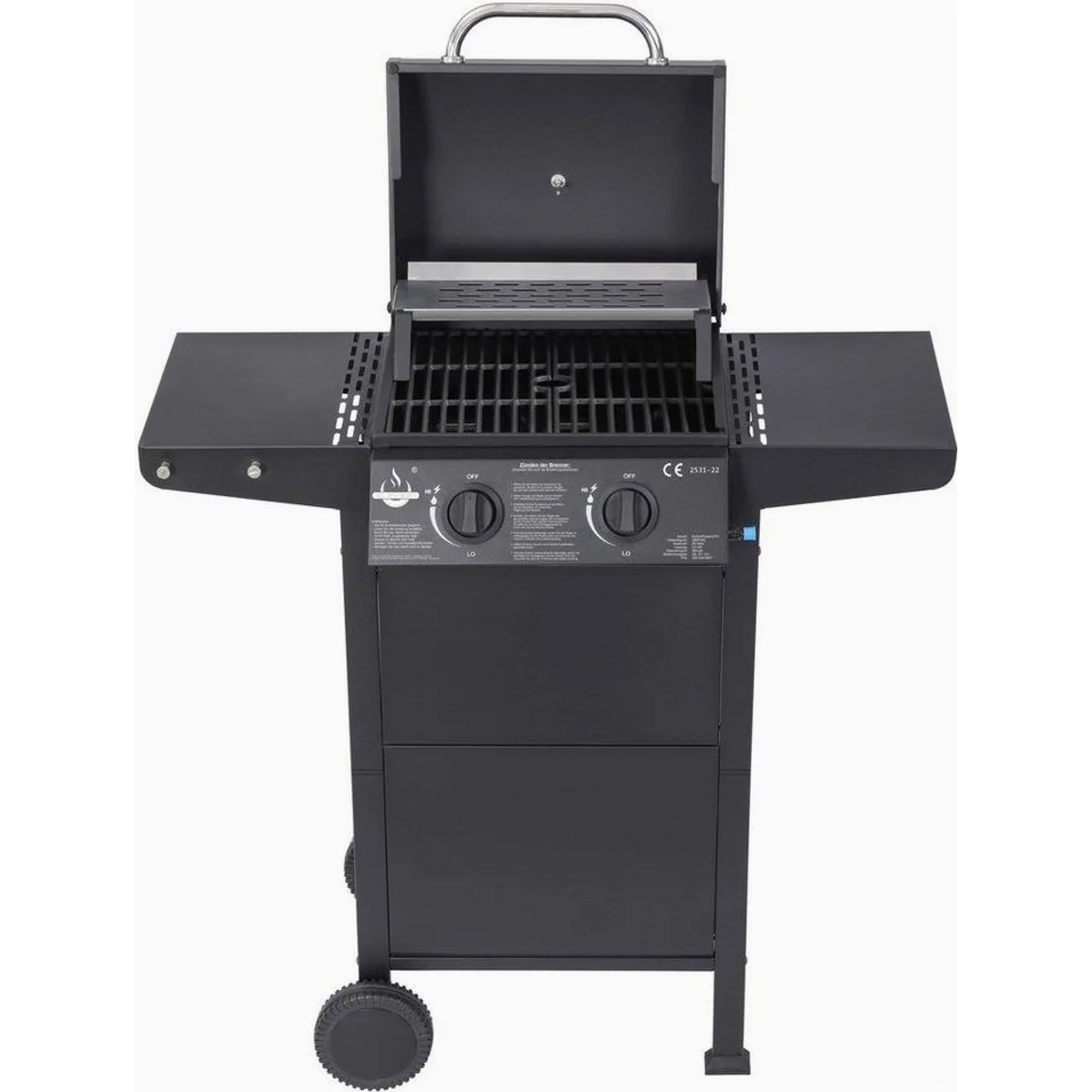 El Fuego San Jose Gasgrill, 2 Brenner, gusseisernes Grillrost, integriertes Thermometer 4
