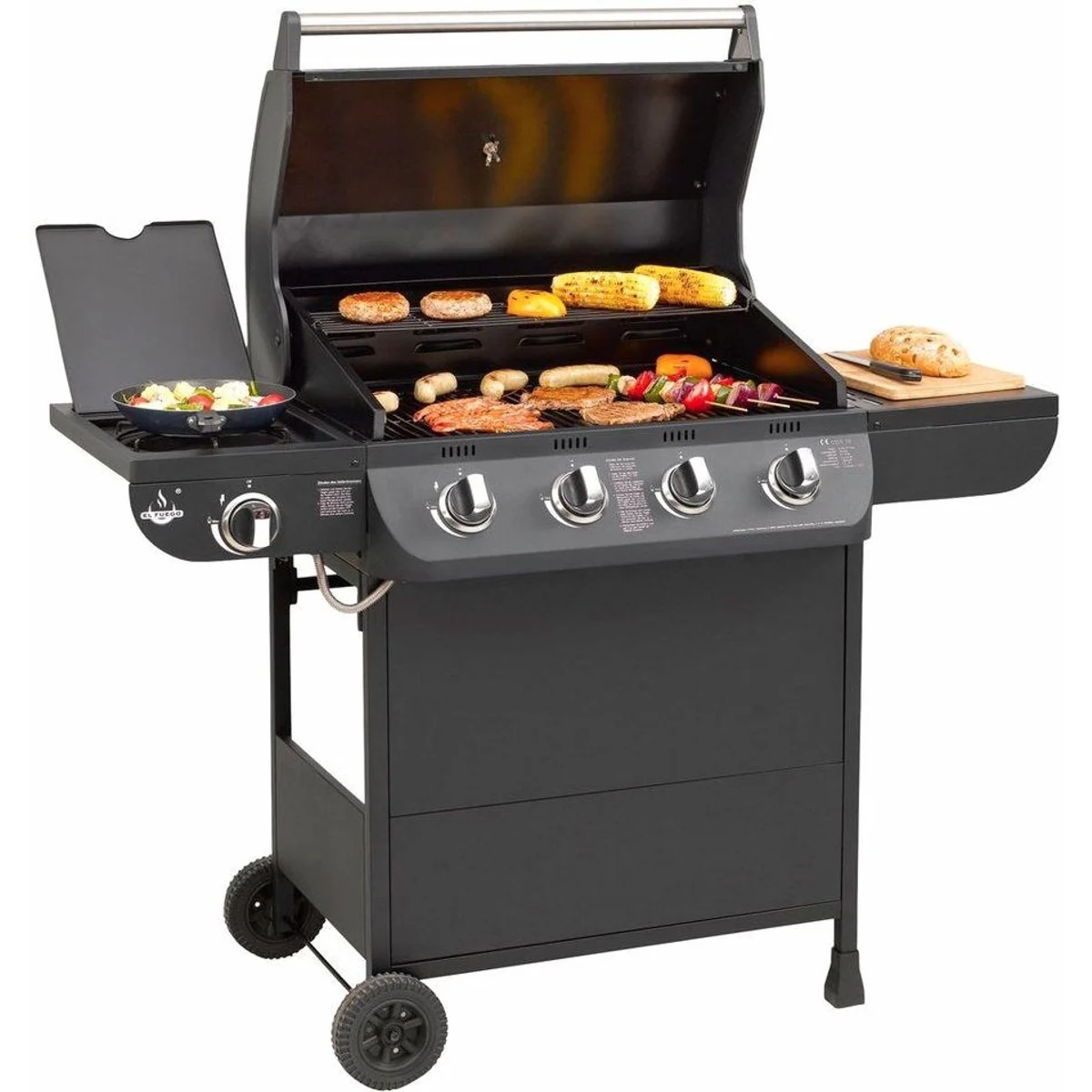 El Fuego Columbus 4+1 Gasgrill, großzügige Grillfläche und präzise Temperaturkontrolle