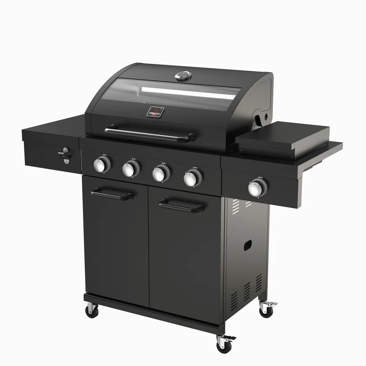 El Fuego Kingsten Nocturne Gasgrill, 4 Hauptbrenner + 1 Infrarot-Seitenbrenner 3