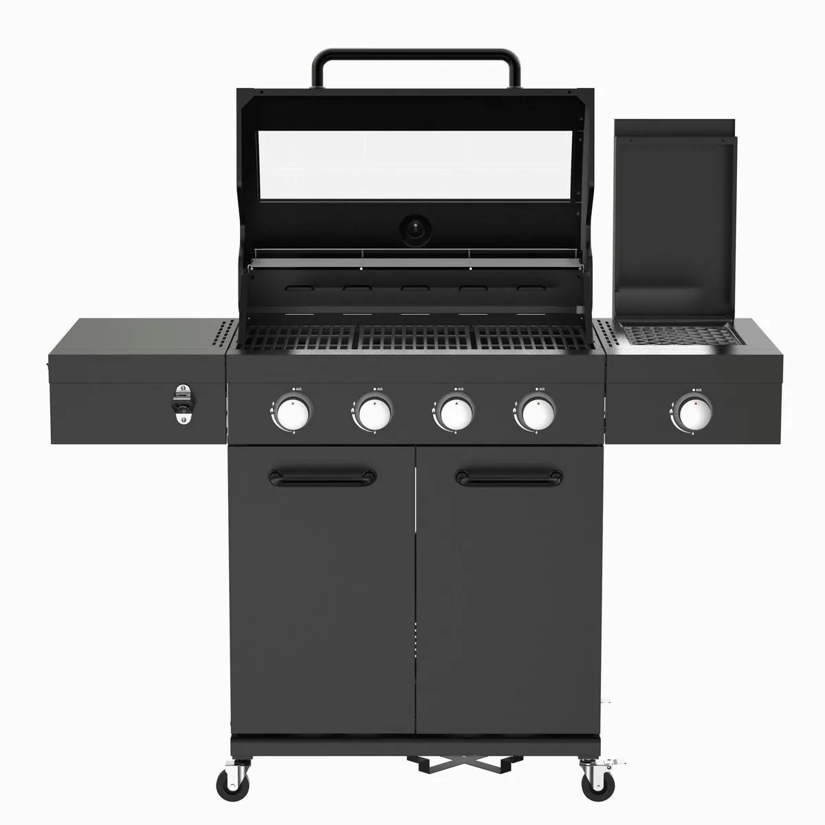 El Fuego Kingsten Nocturne Gasgrill, 4 Hauptbrenner + 1 Infrarot-Seitenbrenner 4