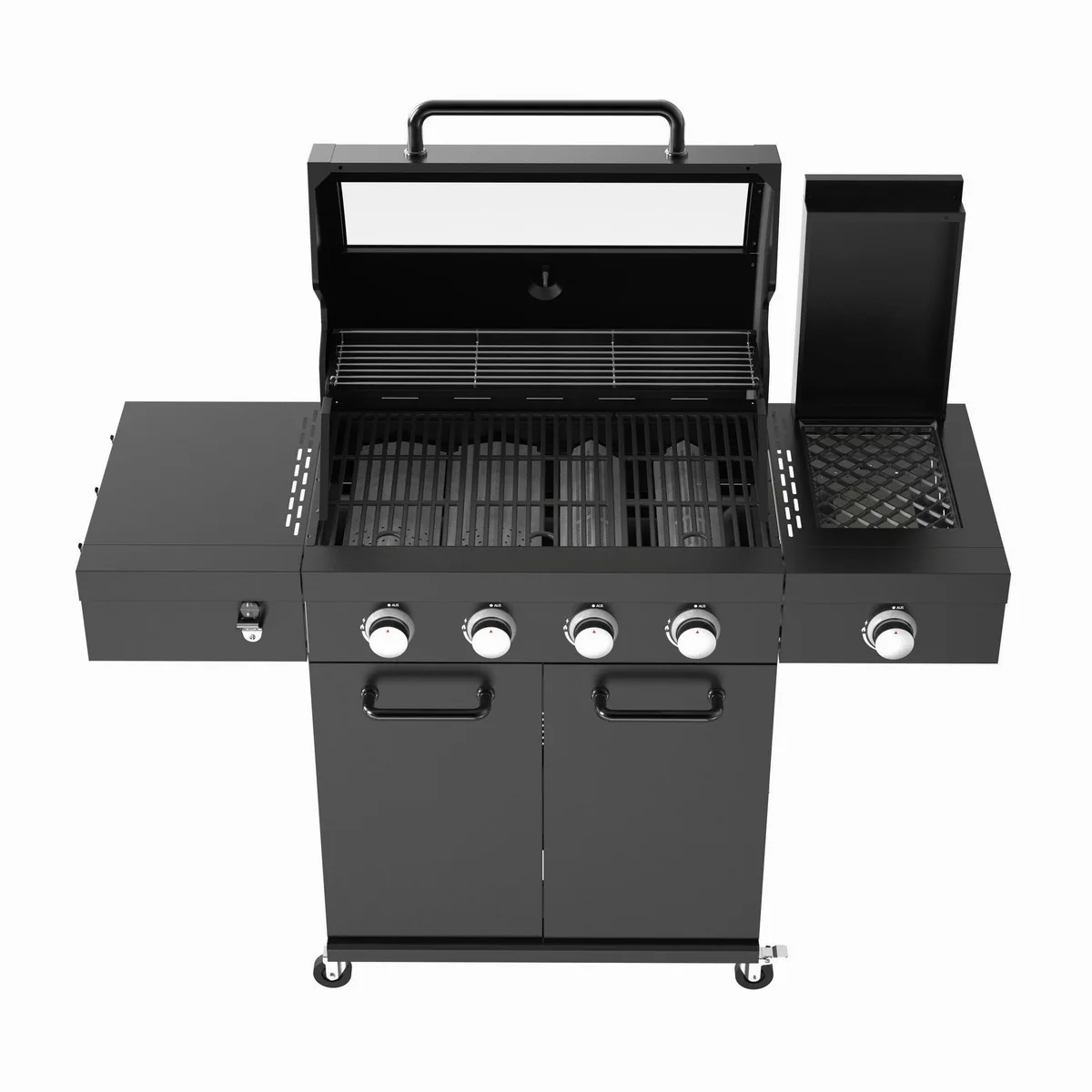 El Fuego Kingsten Nocturne Gasgrill, 4 Hauptbrenner + 1 Infrarot-Seitenbrenner 5