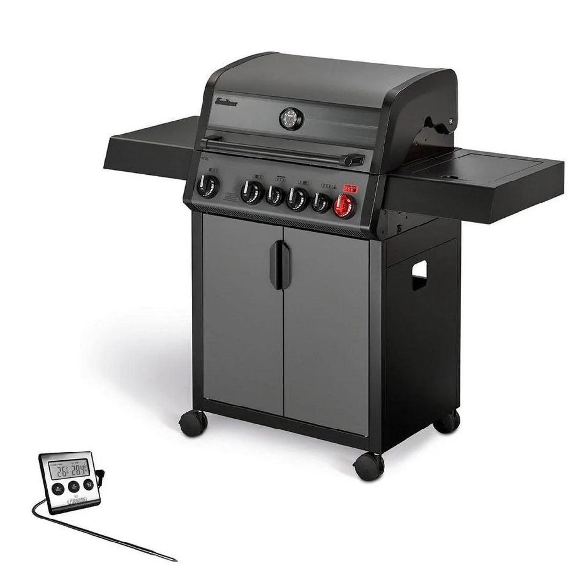 Enders Gasgrill Hyde 4 SIKR Turbo, 4 Brenner, Infrarot-Backburner, Fleischthermometer