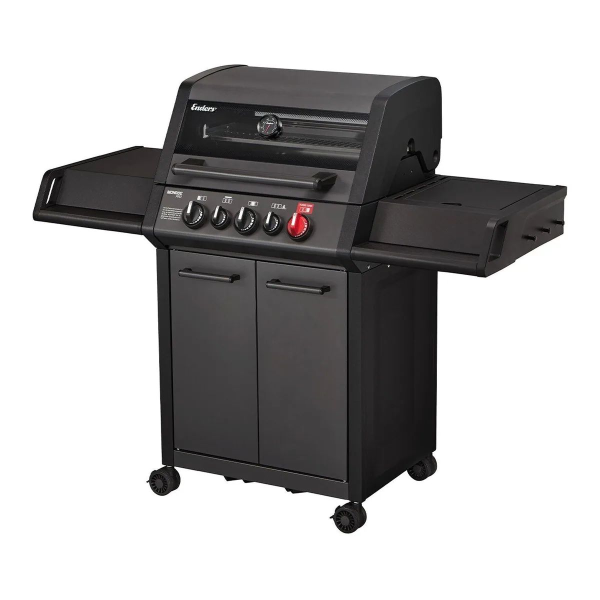 Enders Gasgrill Monroe Pro 3 SIK Turbo Shadow, 3 Brenner, Turbo Zone, Heat Range