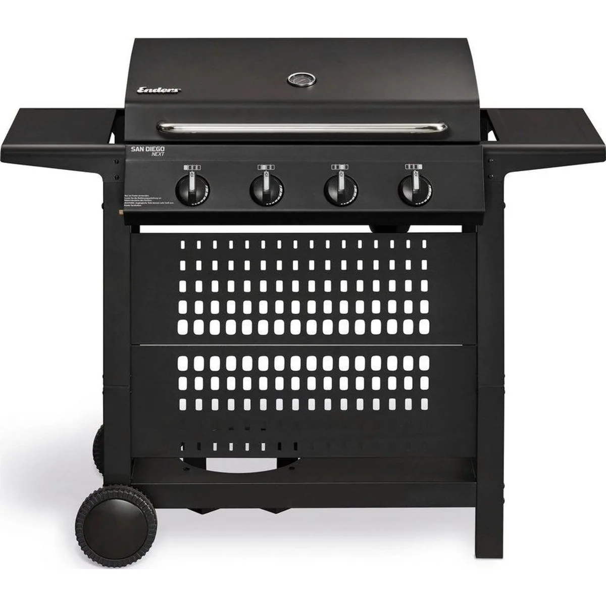 Enders Gasgrill San Diego Next 4, 9 kW Leistung, Edelstahl-Grillrost, pulverbeschichtete Garhaube