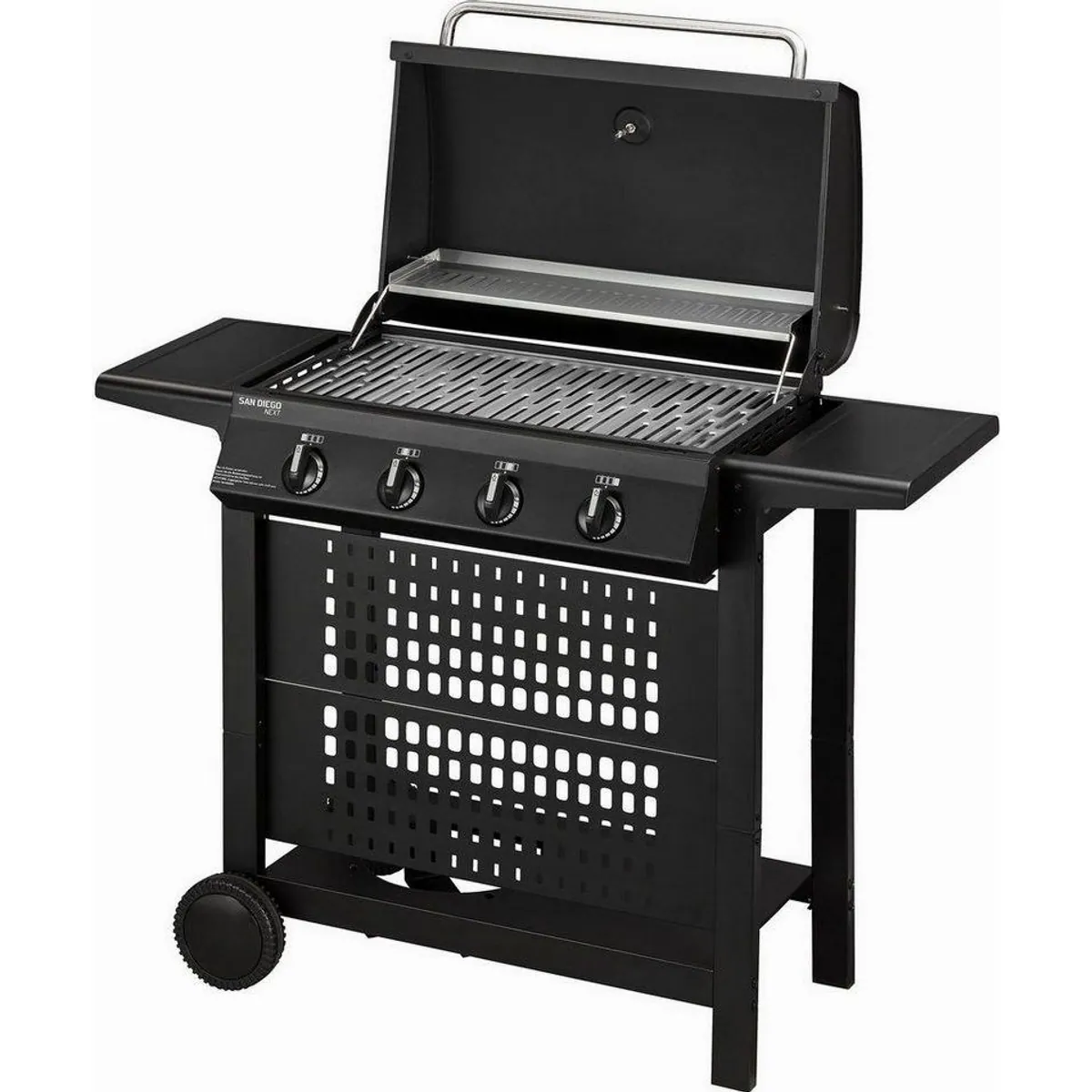Enders Gasgrill San Diego Next 4, 9 kW Leistung, Edelstahl-Grillrost, pulverbeschichtete Garhaube 3
