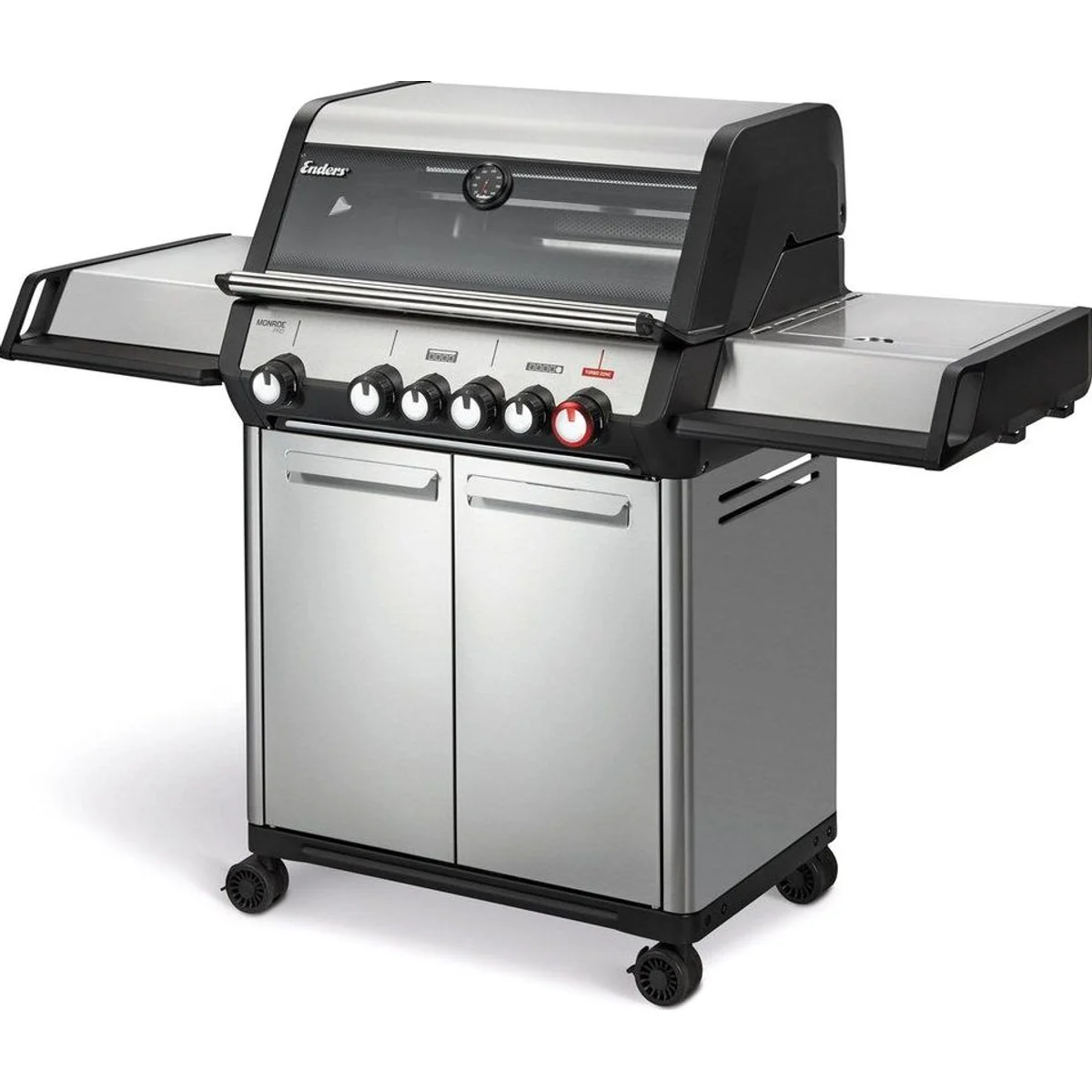 Enders Monroe Pro 4 SIKR TURBO, Hochleistungsgrill mit Sichtfenster und Infrarot-Backburner 3