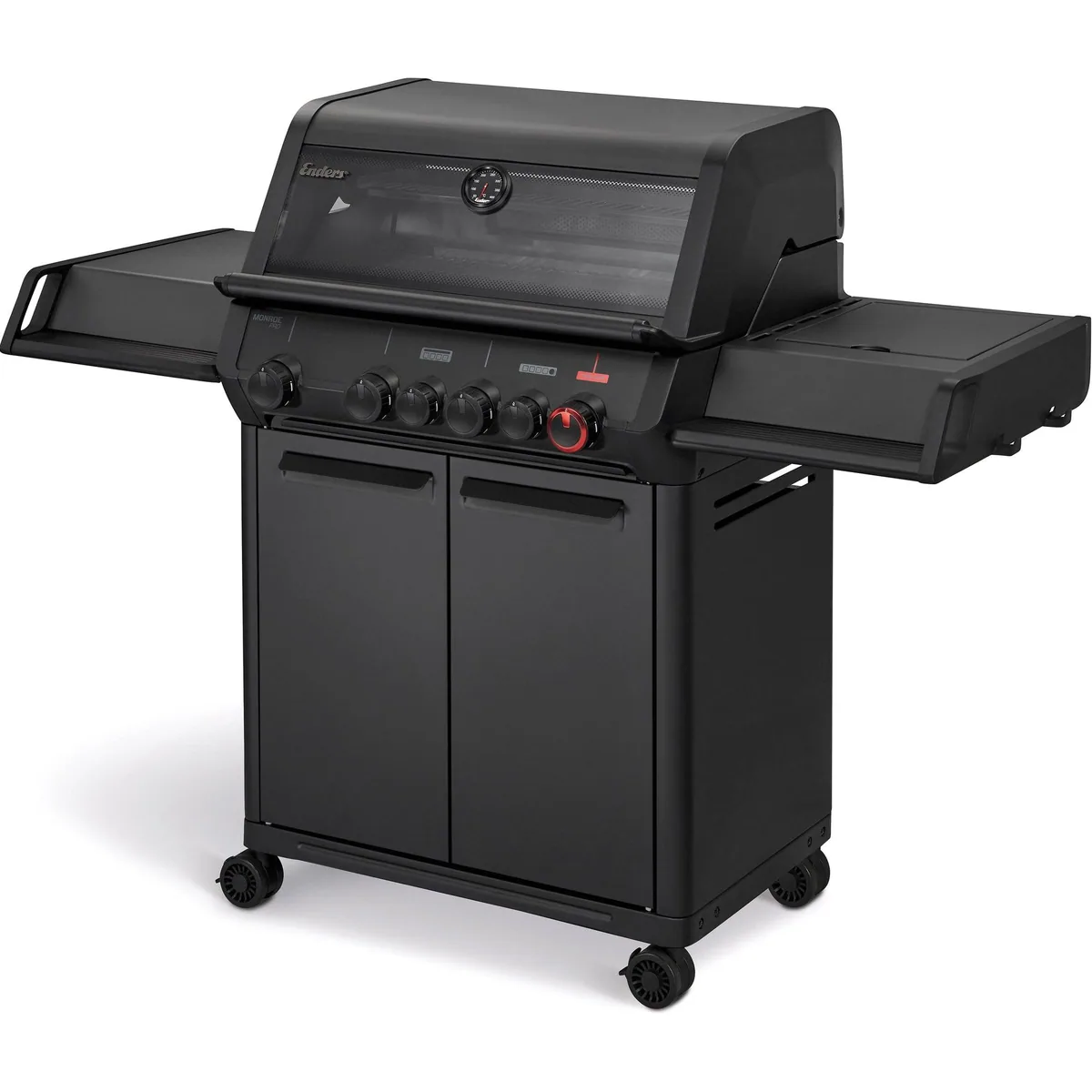 Enders Monroe Pro 4 SIKR TURBO Shadow, Hochleistungsgrill mit Sichtfenster und Infrarot-Backburner 3