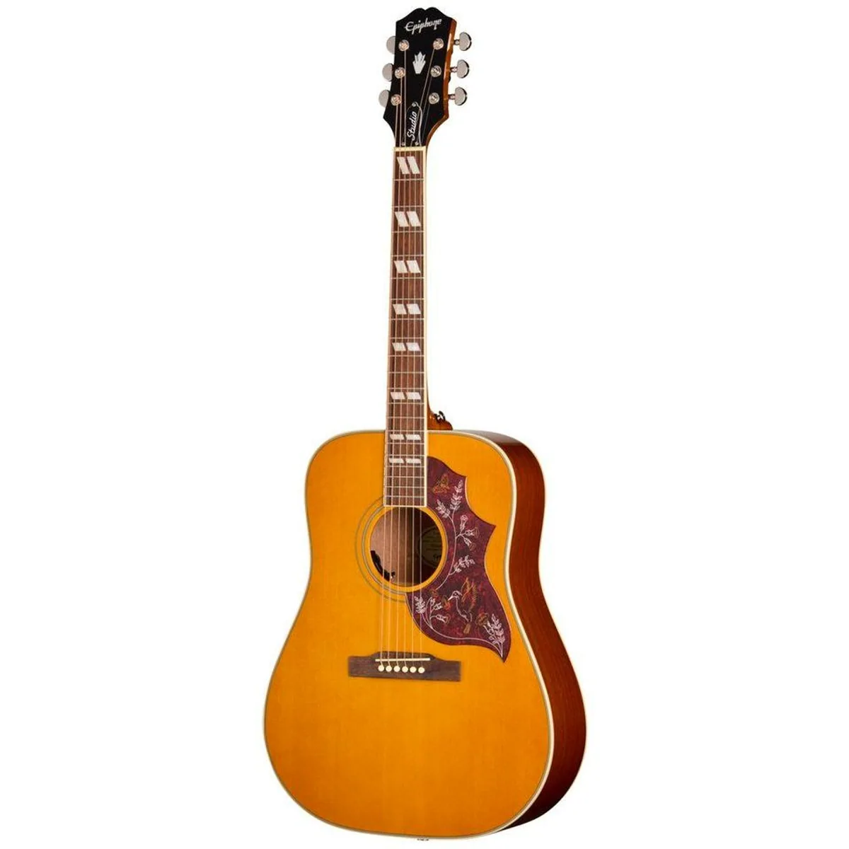 Epiphone Hummingbird Studio Antique Natural, kraftvoller Klang, edles Design, elektroakustisch