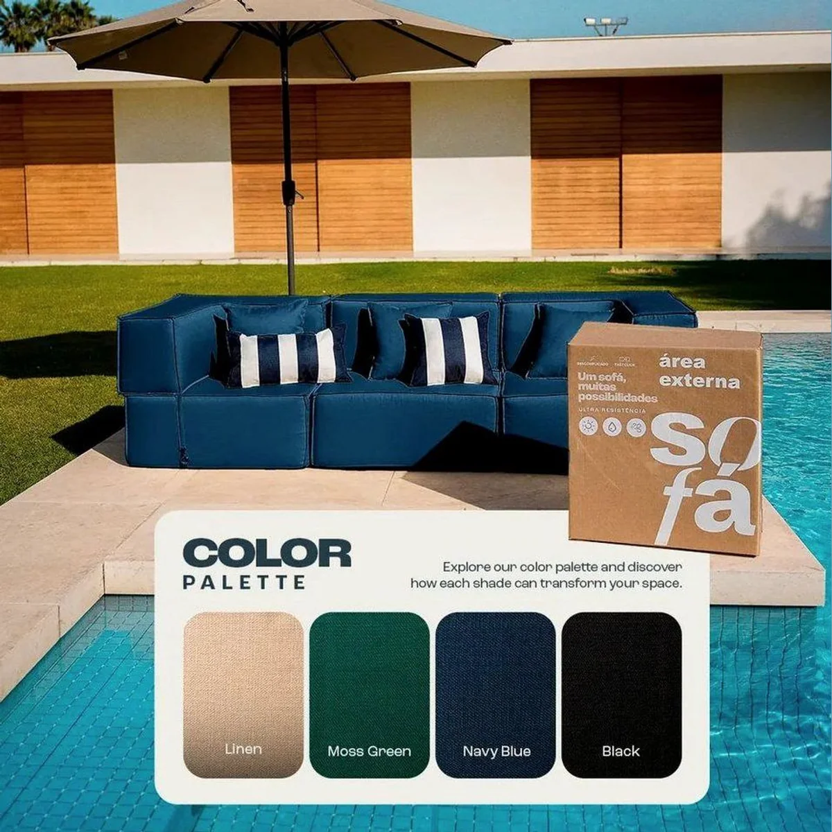 Ertex Zimma Ecksofa, modulares Outdoor Lounge Set für stilvolle Entspannung 2
