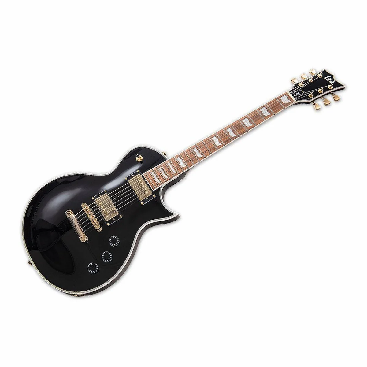 ESP LTD EC-256 BLK E-Gitarre, Mahagoni-Korpus, gebackenes Jatoba-Griffbrett, goldfarbene Hardware 3