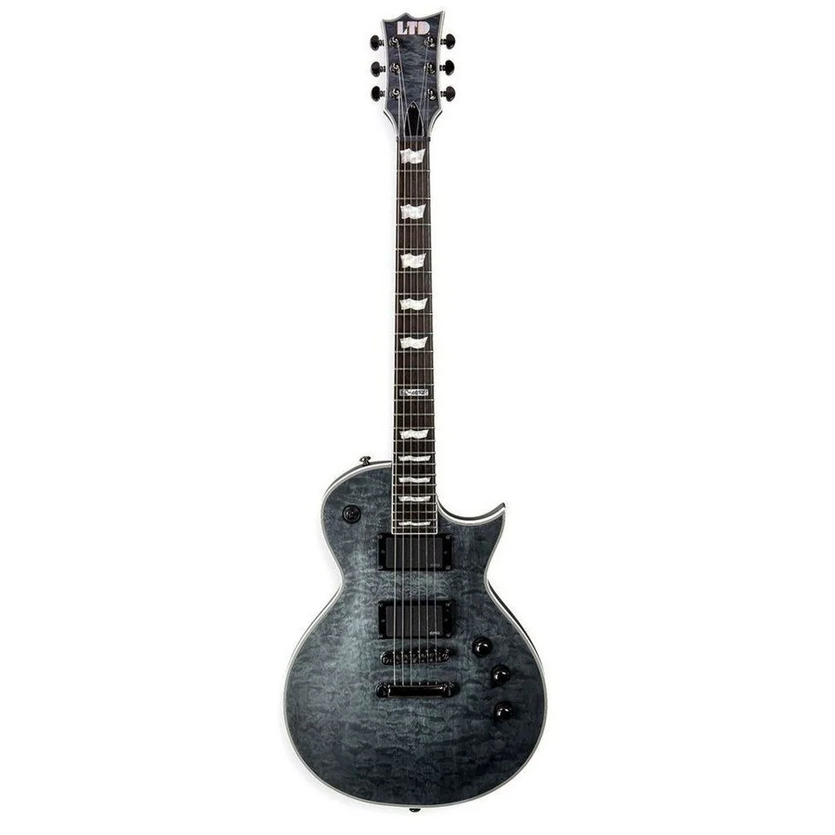 ESP LTD EC-401 QM, hochwertige Verarbeitung, aktive EMG Tonabnehmer, limitierte Edition — See Thru Black 3
