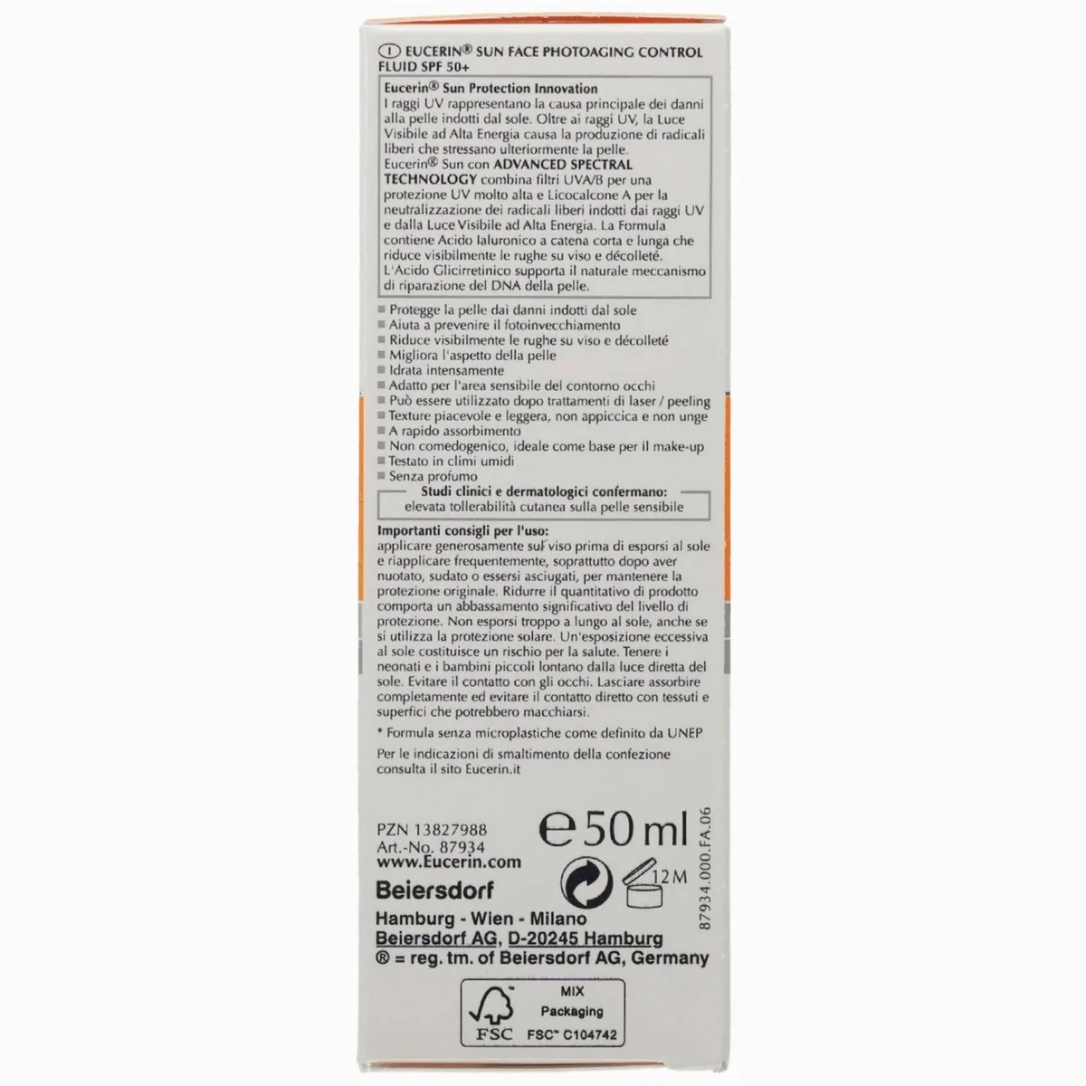 Eucerin Sun Fluid PhotoAging Control LSF 50, hochwirksamer UV-Schutz, leichte Textur, ideal für das Gesicht 2