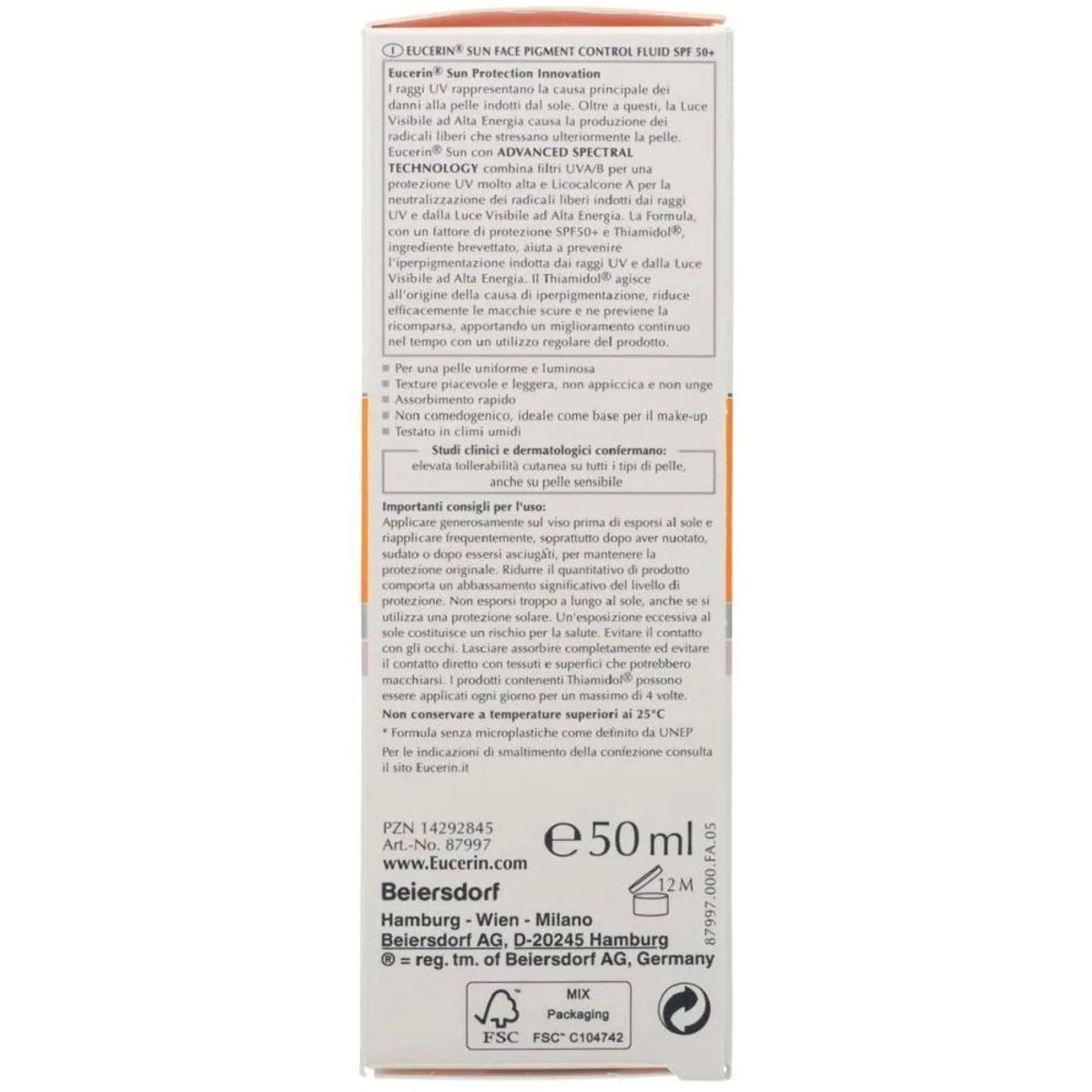 Eucerin Sun Fluid Pigment Control LSF 50+, hoher UV-Schutz, leichte Textur 3