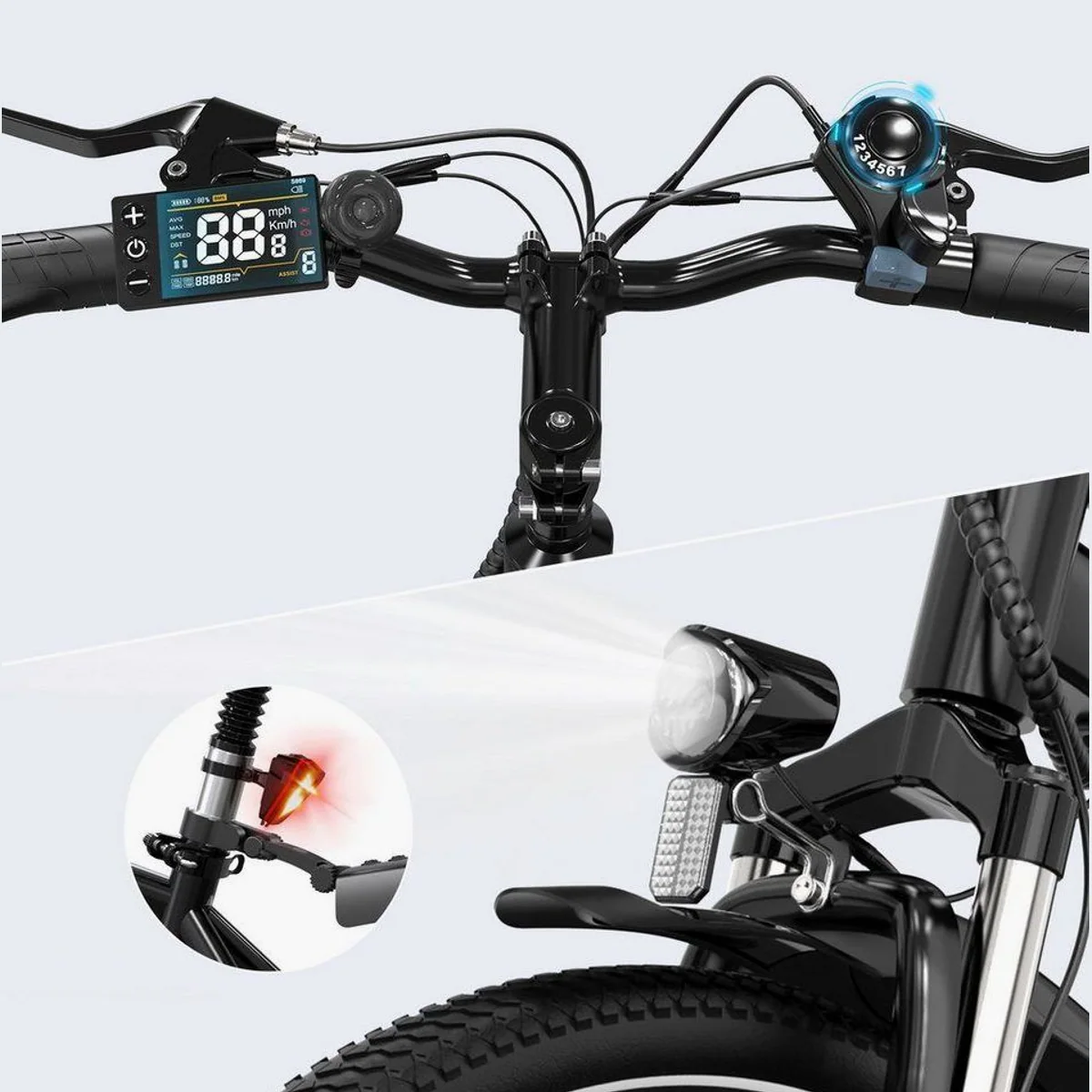 EVERCROSS TECH EK15 E-Bike, 250W Motor, 27,5 Zoll, 36V Akku — ideal für Pendler 3