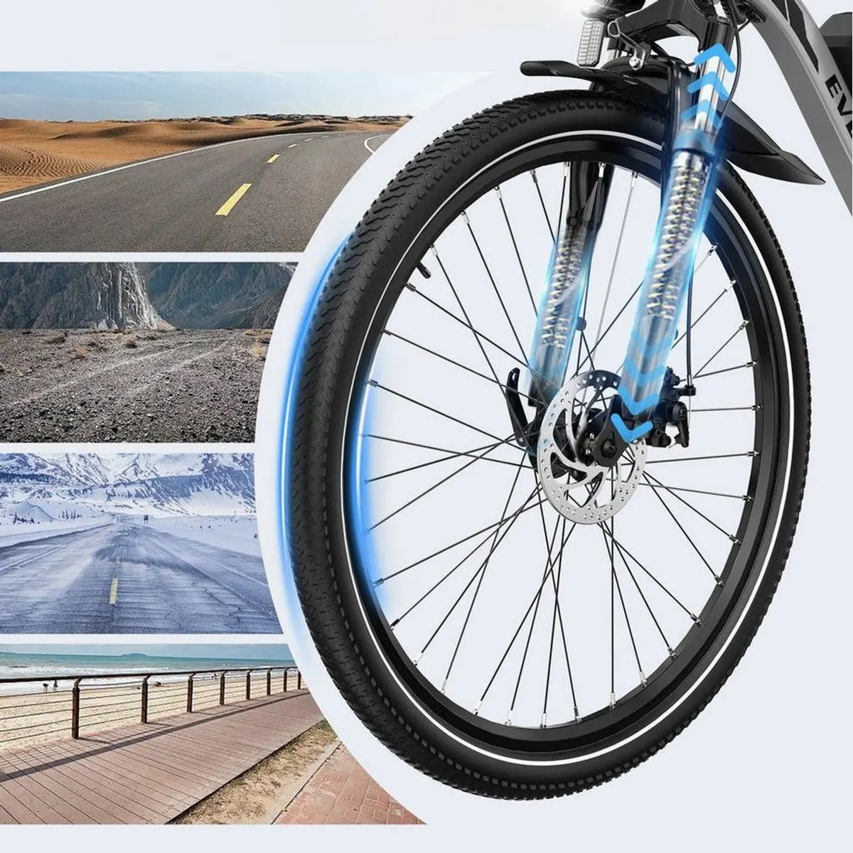 EVERCROSS TECH EK15 E-Bike, 250W Motor, 27,5 Zoll, 36V Akku — ideal für Pendler 5