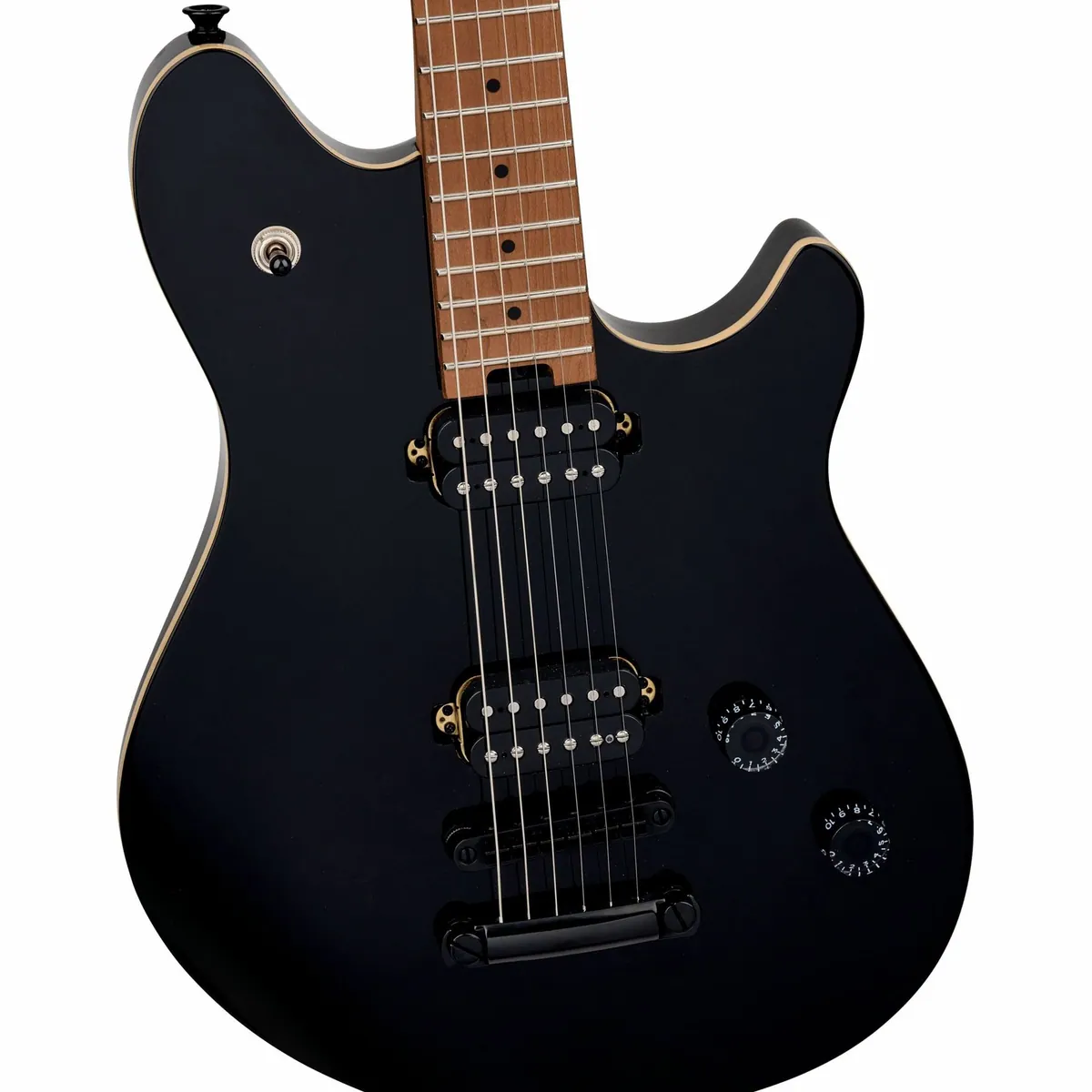 EVH Wolfgang Standard T.O.M. E-Gitarre, Gloss Black, Baked Maple-Hals, EVH Humbucker 3