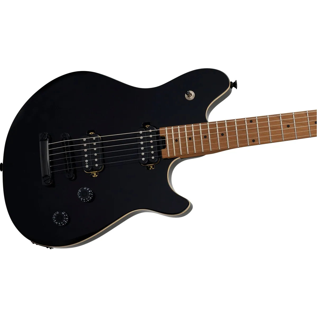 EVH Wolfgang Standard T.O.M. E-Gitarre, Gloss Black, Baked Maple-Hals, EVH Humbucker 4