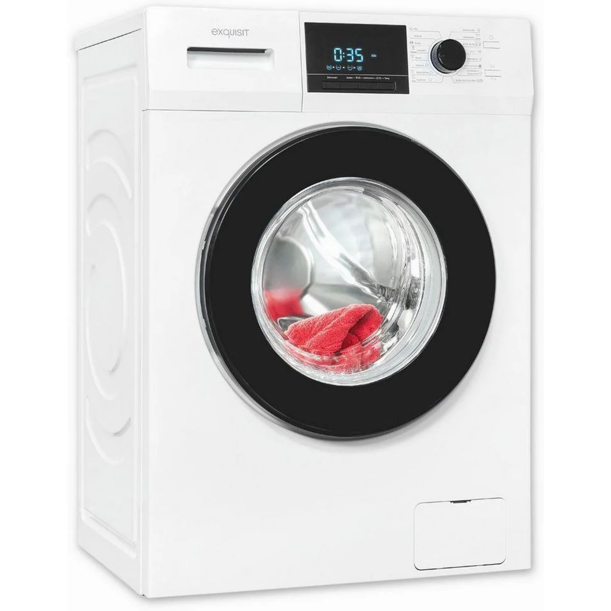 exquisit WA9214-340A Waschmaschine, 9 kg, 1400 U/min, AquaStop, Trommelreinigung